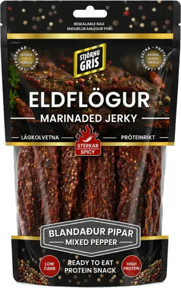 Eldflögur með blönduðum pipar (100g)
