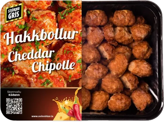 Hakkbollur cheddar & chipotle