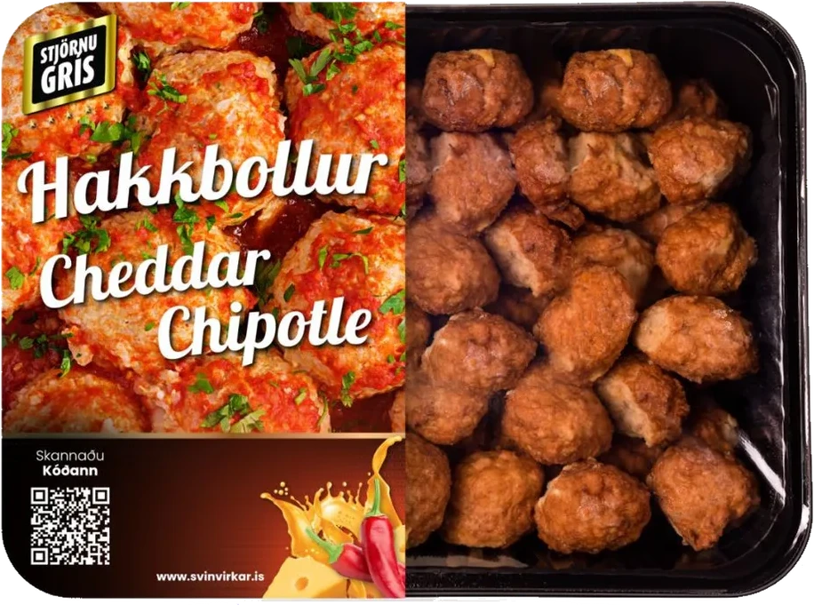 Hakkbollur cheddar & chipotle